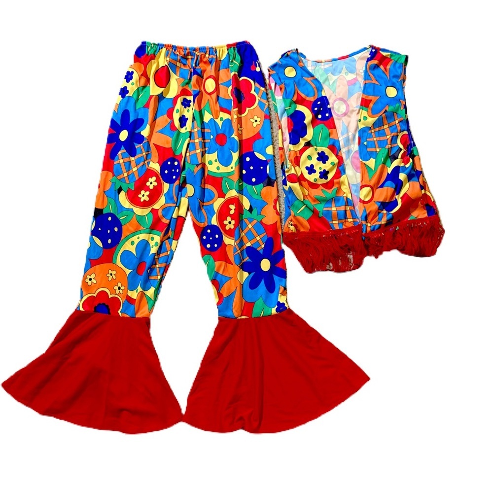 HIPPIE FLOWER POWER COSTUME - Picture 2 of 14